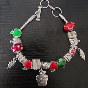 Willabee & Ward Toggle Charm Bracelet September Apple Teacher Autumn Fall